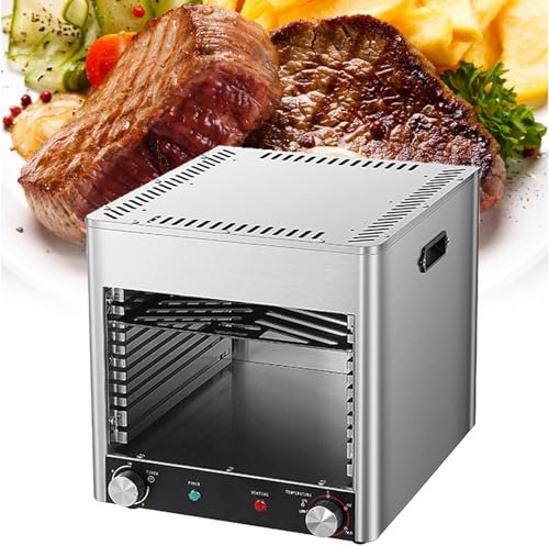 Asador EléCtrico Comercial Para Carne De 1700 W 3400 W, Parrilla Comercial Para Carne De Interior, Horno EléCtrico De Temperatura Constante De 800 °C, Temperatura De Tiempo Ajustable,NPJ-004-110V