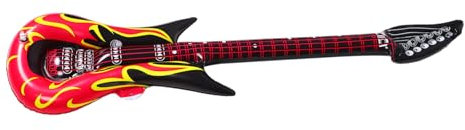 UPKOCH 2stücke Aufblasbare Gitarren Spielzeug Für Mädchen Kinderparty Deko Kostüme Halloween Lustige Musikinstrumente Flammen-design