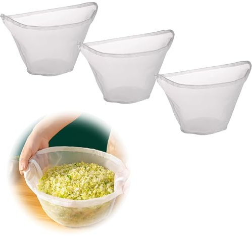 TIMIFUN Organic Cotton Nut Milk Strainer Bags, Reusable Cheesecloth, Food Strainer for Soy Milk, Almond Milk, Celery Juice-L*3