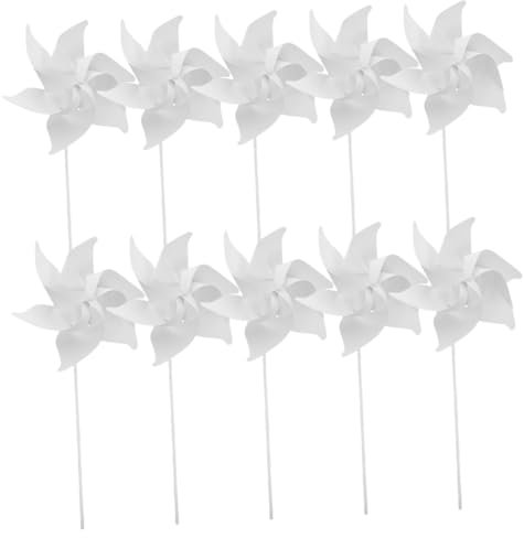 Kisangel 20piezas Molino De Viento De Papel para Hacer Manualidades Dibujar Grafitis Molinetes De Papel para Jardín De Infantes para Pintar Sin Pintar para Hacer Mismo