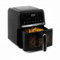 huslog Friggitrice ad aria calda 5L Airfryer XL 1500W - finestra di visualizzazione e illuminazione interna - touchscreen con 10 programmi, timer, promemoria per le scosse temperatura 40-200 °C