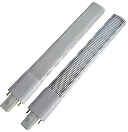 JCKJWL 2 pezzi G23 Led Light 4W 6w 8W Luminosità 2Pin Orizzontale PL Led Light Alluminio Senza Zavorra Illuminazione di grandi aree(Warm White,8w)