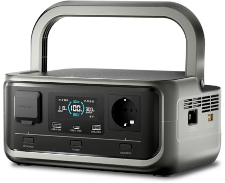 ALLPOWERS VOLIX P300 Tragbare Powerstation, 256Wh LiFePO4 Akku, 300W (Max 600W) Solargenerator, <20 ms USV, 100W USB-C Ausgang, 3000 Ladezyklen Für Camping Draußen Reisen Notfälle Spieler Festival | 300W (Peak 600W) Generatoren, <20 ms USV, 100W USB-C, 3000 Ladezyklen Für Camping Draußen Reisen Notfälle Spieler Festival