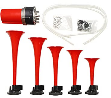 Streetwize BH1 Dixie Musical Air Horn for Car, Van, Truck, Bus | Five Different Trumpet Tones, Easy Fit Kit