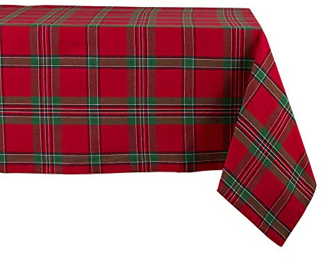 DII Décoration de Cuisine, Coton, Rouge et Vert, Nappe de Vacances, 60 x 84 cm