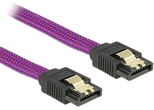 DeLOCK 83692 câble SATA 1 m SATA 7-pin Violet - Câbles SATA (1 m, SATA III, SATA 7-pin, SATA 7-pin, Male Connector/Male Connector, Violet)