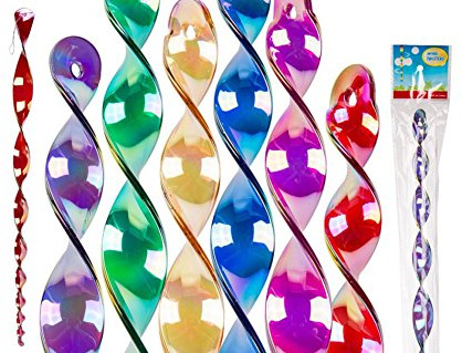 Out of the blue KG Windspiel Windspirale Twister in Regenbogenfarben 6-fabig Sortiert Höhe 40 cm 6 Stück