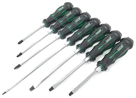 Gloriashoponline KIT 7 CACCIAVITI TESTA BATTENTE CACCIAVITE CROCE TAGLIO ITALIANO CROME VANADIUM