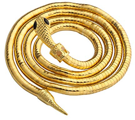 KUIYAI Biegbare Schlangen-Halskette, Mehrzweck-Halskette, flexibler Twist-Schmuck, Metall
