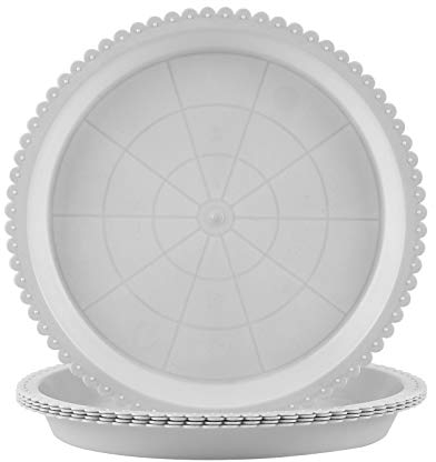 DIFIER 5 Stück Runde Pflanze Untersetzer für Blumentöpfe aus Kunststoff Untertassen für töpfe Pflanzen Untersetzer für Halten Wasser Tropfen (20cm, weiß)