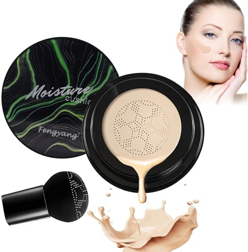 Fengyang® Luftkissen CC Creme, Cushion Foundation, Pilzkopf Flüssige Grundierung, Cushion Foundation Korean, BB Creme, Mushroom Head Air Cushion BB Cream, Perfekte Abdeckung (Elfenbein)