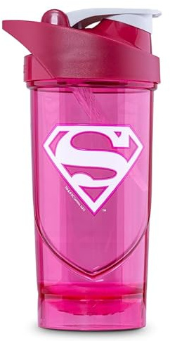Shieldmixer Hero Pro Classic Shaker for Whey Protein Shakes and Pre Workout, BPA Free, 700 ml, Supergirl Classic