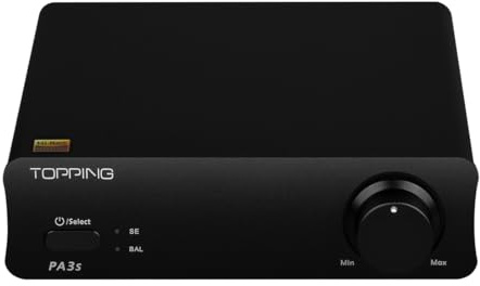 AOSHIDA TOPPING PA3s HiFi Amplifier, MA12070*2 Chips 80Wx2 Balanced Power Amplifier, 2 Channel Amplifier for Home Speakers (Black)