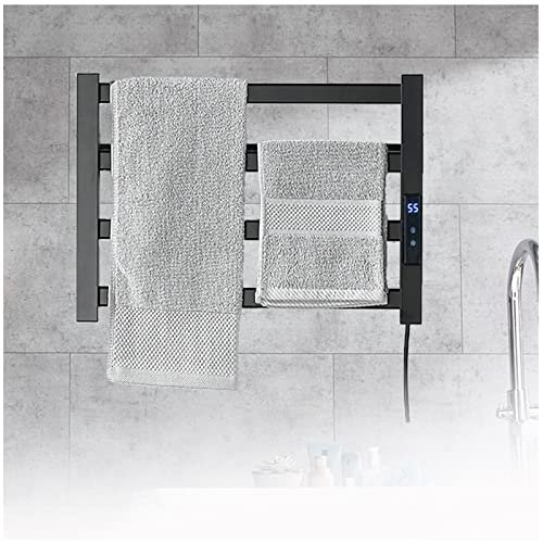 VVLXRIC Porta Asciugamani Elettrico Bagno, con Timer Ipx4 Impermeabile Porta Asciugamani Riscaldato, Scalda Asciugamani Bagno,470x300mm