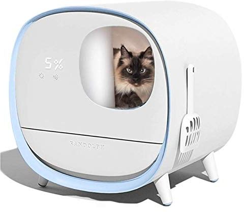 ADITAM Lettiera per Gatti Automatica Autopulente, Detergente Elettrico Completamente Chiuso, Toilette Intelligente per Gatti con Deodorante, per Peso e Pulizia del Gatto-3 Colori Disponibili (Color :