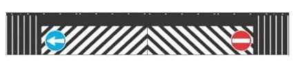 Genérico FALDON Protezione FALDON Paraspruzzi Posteriore Liscio 2400 x 380 mm CEBRATA+FLEC. E PROIB. In PVC per camion, rimorchio, SEMIRREMOLQUE, FURGONE