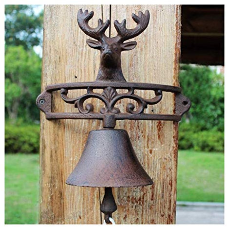Türglocke Gusseisen antik wandglocke Outdoor Church School Antique Vintage Stil Große Gusseisen Abendessen Bauernhof Glocke Gusseisen Türklingel Retro Hand Glocke Tür Garten Dekoration Mode Wand Hänge