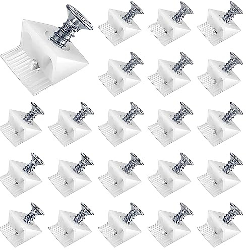 Xingrun 100 piezas de fondo de cajón, refuerzo, soporte de pared trasera de armario, cuñas de cajón, kit de reparación de cajones, soporte de pared trasera de plástico con tornillos