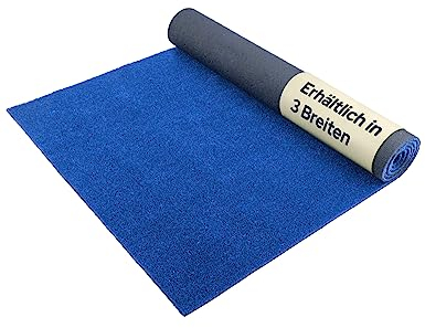Primaflor Rasenteppich SPRING 7mm - SPRING, Blau, 4,00m x 2,00m, 7 mm Hoch, UV-Beständiger, Wasserdurchlässiger, Grüner Rasenteppich, Outdoor Bodenbelag, Kunstgras für Terrasse und Balkon