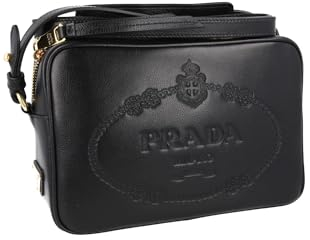 Prada Damen Schwarz Leder Schultertasche 1BH089