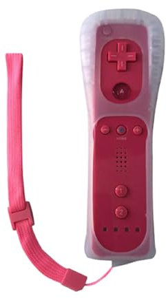WUUISDNX Gamepad Realizzato in ABS con Arrotondato dalla Linea Liscia per Un Artigianato Squisito indeformabile per Il Controller Gamepad remoto Wii, Rosa