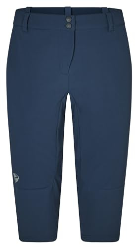 Ziener Damen NESTLA X-Function Fahrrad-Shorts mit Innenhose - Mountainbike/Outdoor/Freizeit - atmungsaktiv,schnelltrocknend,gepolstert,3/4,Knielang, hale Navy, 40