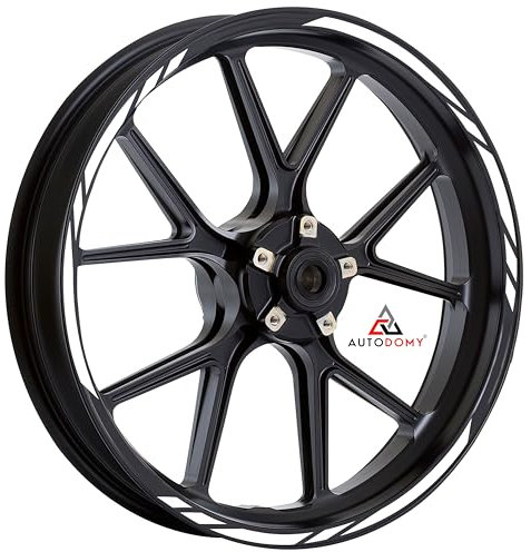 Autodomy Pegatinas Llantas Moto Juego Completo para 2 Llantas de 15 a 19 Pulgadas | Vinilo Llantas Moto Resistente al Agua, Sol, Grasa, Aceite | Pegatinas Accesorios Moto (Blanco)