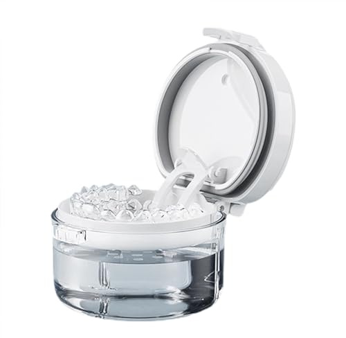 Funda limpiadora de retenedores, baño limpiador de dentaduras, limpiador de retenedores de ortodoncia, taza limpiadora de frenos, funda de alineador portátil, kit de limpieza de retenedor, bandeja de