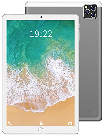 De Escritura Niña 10.1 pulgadas Android 8.1 Teléfono 3G con 16GB de almacenamiento Tarjeta SIM Cámara de 2MP WiFi GPS Quad Core Pantalla táctil Soporte Llamada telefónica 3G Ofertas (Silver, One Size)
