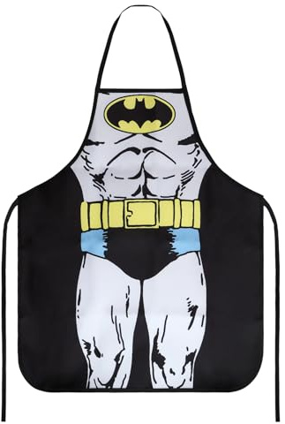 Topways Tablier Fantaisie Drôle - Tabliers BBQ & Cuisson pour Hommes & Femmes, Pinafore Drôle et Sexy - Parfait pour la Cuisine, Cadeaux du Père Noël Secret, batman, 60*73cm