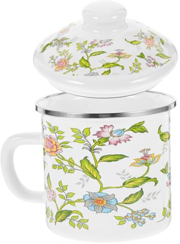 TOPBATHY Emaillebecher Für Kaffee Und Tee Emailletasse Mit Henkel Emaille-wasserbecher Für Zuhause Und Büro Traditioneller Emaillebecher Für Heiße Und Kalte Getränke Emaillegeschirr Für Ver