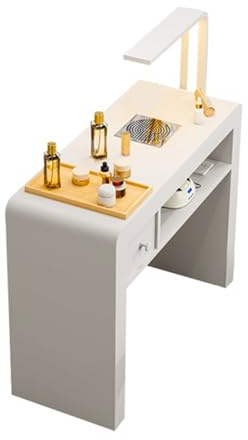 Moderner Maniküre-Tisch Nail-Tech-Schreibtisch Schubladenschrank, professioneller Nagel-Beauty-Spa-Salon-Arbeitsplatz mit elektrischem Staubsammler , Holz-Make-up-Frisierstation, Nageltisch-Station