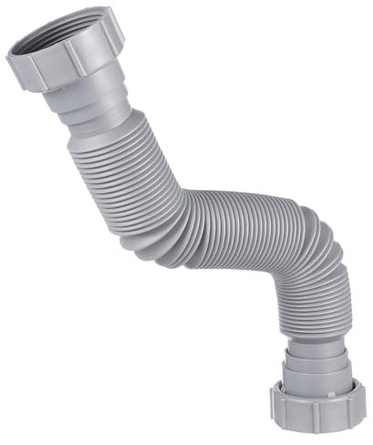 SHINEOFI Raccordo Di Prolunga Tubo Di Scarico Per Cucina e Bagno, Tubo Flessibile Espandibile in Plastica Resistente, Doppia Testa Regolabile Per Lavello e Scolapiatti