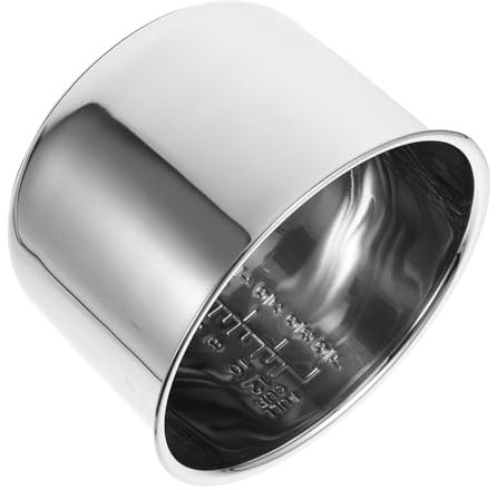 MUCKLILY Cuve Intérieure en Acier Inoxydable 6l Revêtement Solide Compatible Cuiseur à Riz Cuisson Vapeur Et Mijotée pour Repas Familiaux Pièce De Rechange