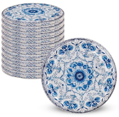 KADAX 10er Set Schraubdeckel TO82 ⌀ 82mm Weiß/Blau – Twist-Off Ersatzdeckel für 235-900ml Einmach- & Marmeladengläser | Luftdicht & Spülmaschinenfest