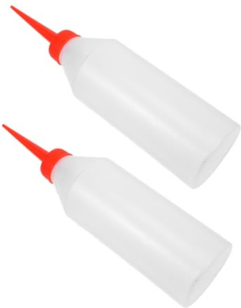 Operitacx 2pcs Sewing Machine Oil Dispensers 500ml Red Plastic Oil Bottles Needle Tips and Automotive Use for Embroidery and Craft