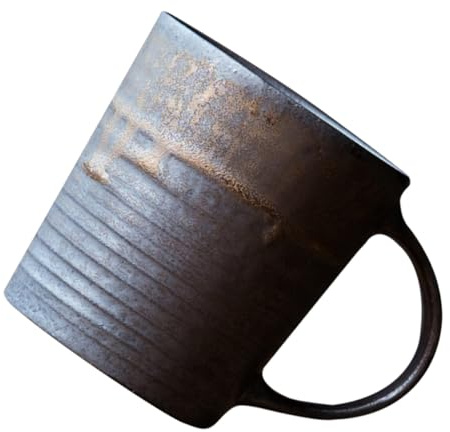 DOITOOL Tasse Céramique Rétro Mug à Lait Portable avec Poignée Mug Eau Décoratif pour Bureau et Maison Style Vintage Scandinave