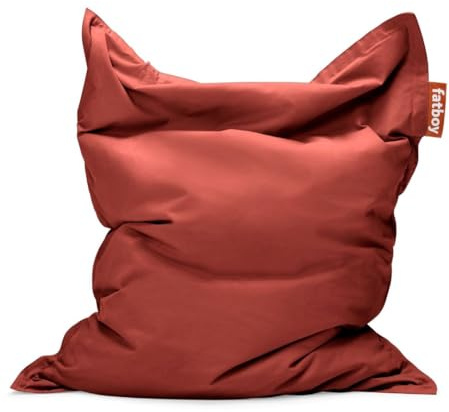 Fatboy Original Canvas Sitzsack XXL - 180 x 140cm - Merlot Rot | Sitzsack Erwachsene, Robuster und Langlebiger Relaxsessel, Drinnen, Bequemer, Nachfüllbarer Lesesessel und Gaming Stuhl