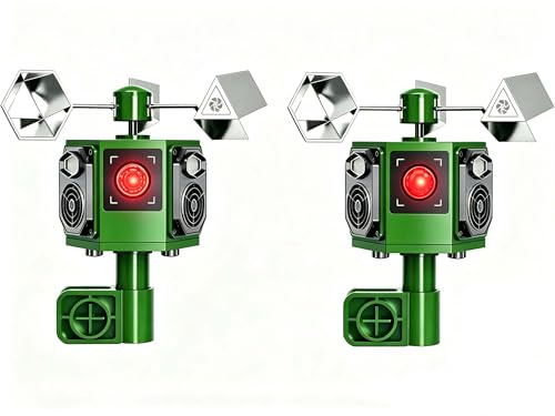 2X Repellente solare a ultrasuoni anti-uccelli per esterni, dispositivo anti-beccate per abitazioni, repellente riflettente anti-piccioni da giardino
