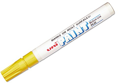 Sanford uni-Paint 63605 uni-Paint Marker Medium Point Yellow
