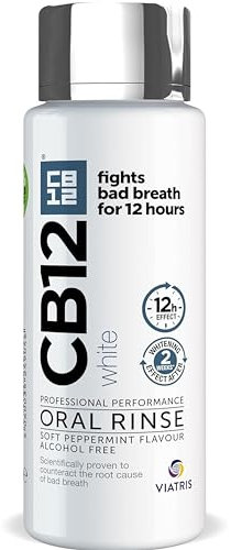 CB12 WHITE MOUTHWASH 250ML (Pack of 4)