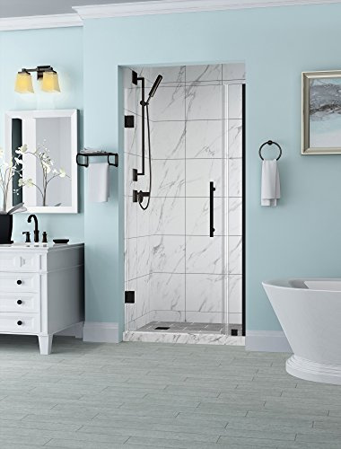Aston SDR965EZ-ORB-3125-10 Belmore Frameless Hinged Alcove Shower Door with StarCast Clear Glass, 30.25 to 31.25 x 72, Oil Rubbed Bronze