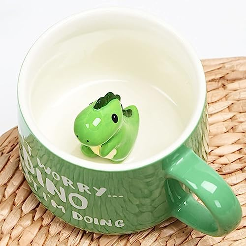 Arawat Dinosaurie Mugg Present 3d Dino Animal Cup Keramiska Gåvor För Kvinnor Dinosaurie Mugg 350ml Dino Cup Sweet Teacup Saying Mug Dino Födelsedagspresent Till Flickvän Flickor Pojkar Män