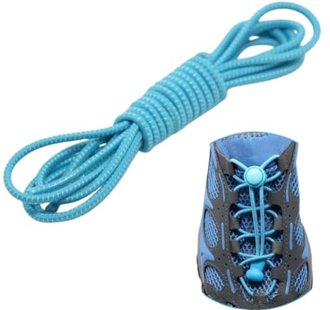 Boolavard 2 Pairs No Tie Elastic Lock Shoe Laces Rope Running Jogging Sneakers Trainer Shoelaces - One Size Fits All Adult and Kids Shoes