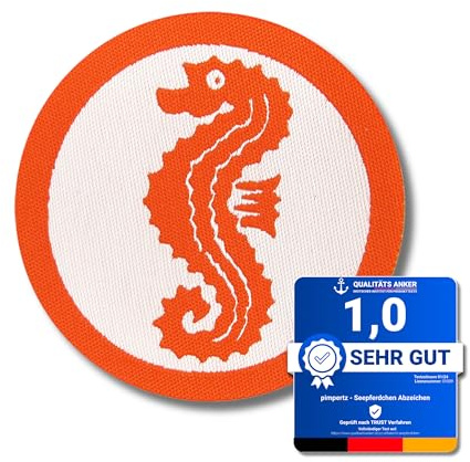 Seepferdchen® offizielles Schwimmabzeichen zum Aufbügeln | Seepferdchen Abzeichen für Frühschwimmer | bügelbeschichtet | Made in Germany |