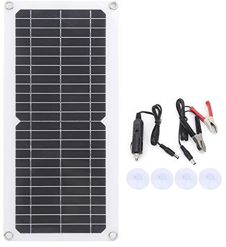 Topyond Solarpanel-Kit, Solarpanel-Ladegerät, 15 W, IP65, wasserdichte Solar-Powerbank, Flexibles Solarpanel, USB-Anschluss, monokristallines Ladegerät für Auto, Wohnmobile im Freien