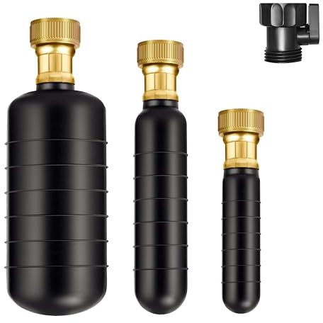 Drain Bladder Unclogger fits 1to6 Pipes.& 3/4 Garden Hose Shut Off Valve,Drain Cleaning Bladder Unclogs Clogs in Kitchen Sinks, Bathtubs and Swimming Pool Pipes Through High-Pressure Water Flow