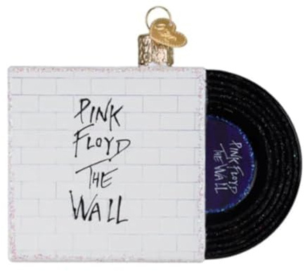 Old World Christmas The Wall Album Cover (Pink Floyd) Glass Blown Ornament for Christmas Tree, Handcrafted Holiday Decoration, Music Collection