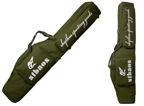 BomDog Gevärsfodral Taktiskväska, Mjuk Vadderad Låsbar Karbinväska Fiskespöväska Ryggsäck Shotgun Airsoftfodral/Green