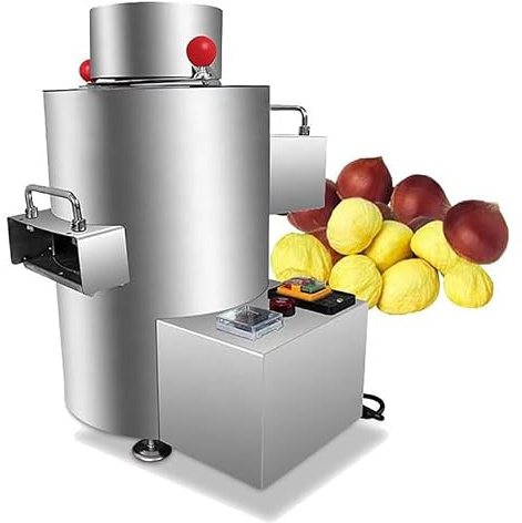 Aioneer Machine À Décortiquer Les Châtaignes Automatique - Casse-Noisettes Et Ouvre-Châtaignes Efficace De 40 Kg/H - Électrique De 550 W, Idéale pour Différentes Tailles De Châtaignes - Él